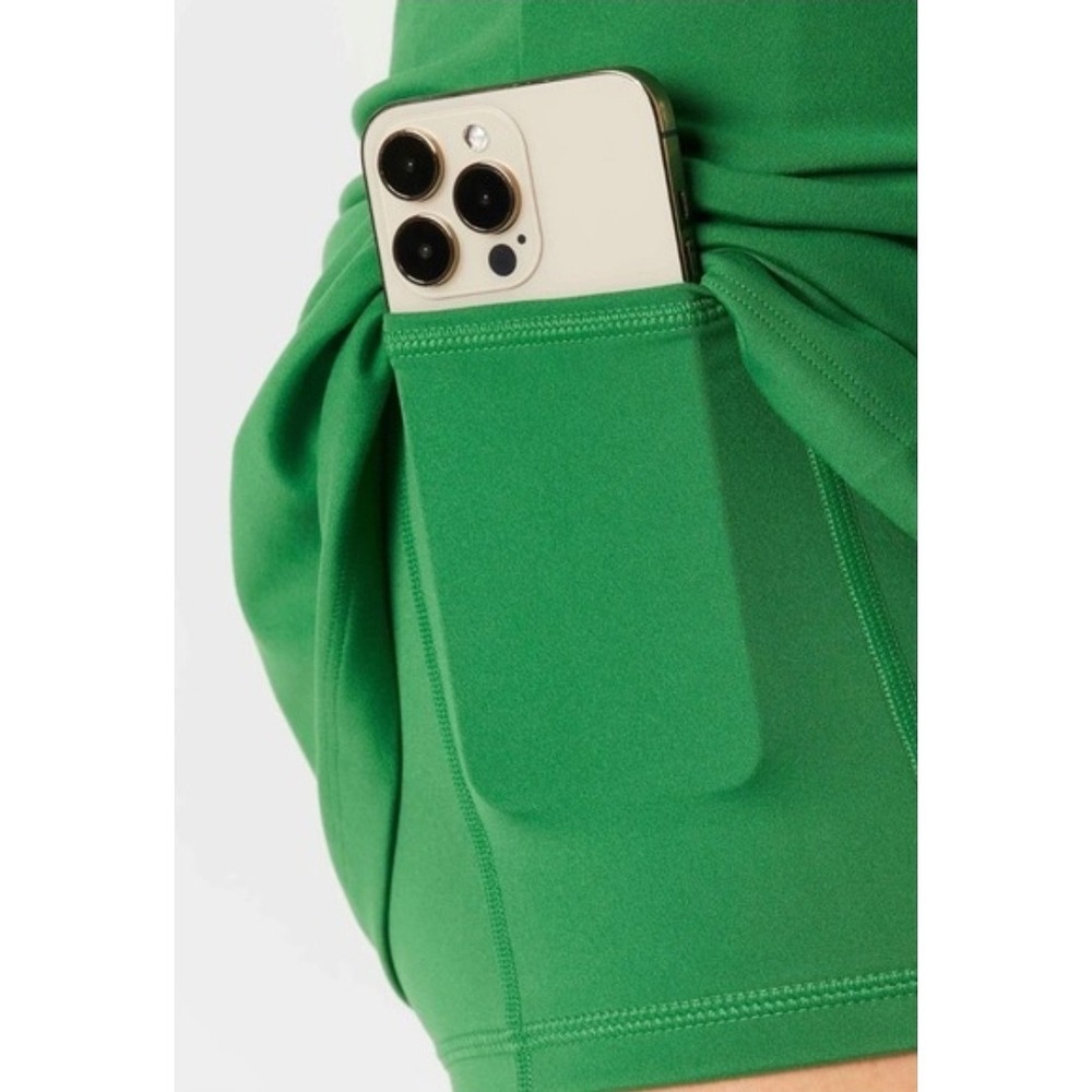 Under Armour Motion Athletic Dress Built-In Bra &Shorts Pocket Size S Green Nwt - Picture 3 of 16